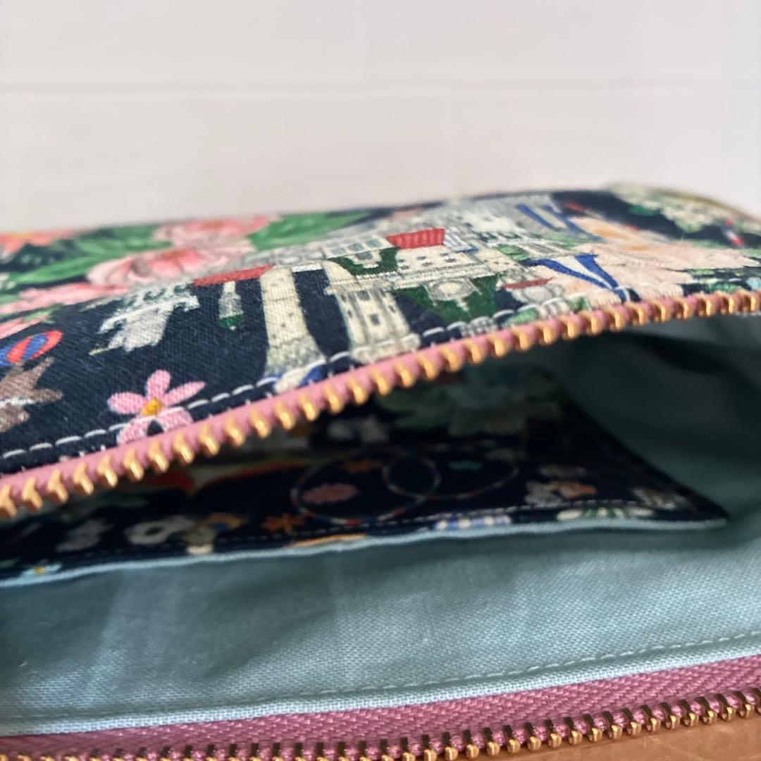 感謝価格　SALE 持ち手付きポーチ　ハンドメイド　20cmファスナー