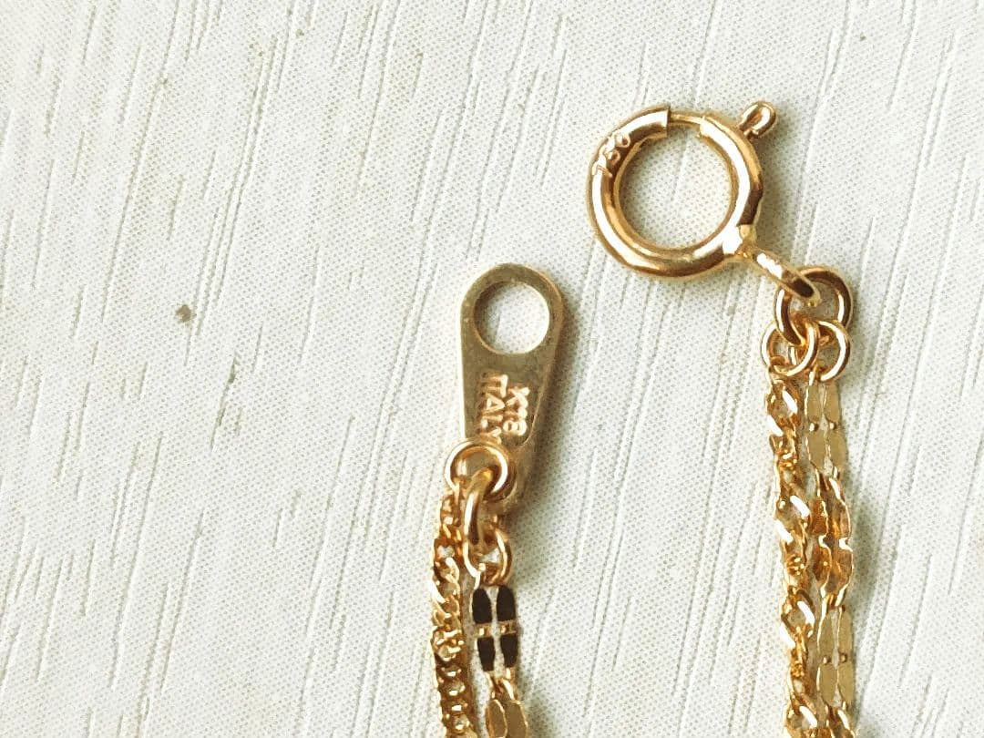 【連休限定価格】K18イエローゴールド 2連レスレット