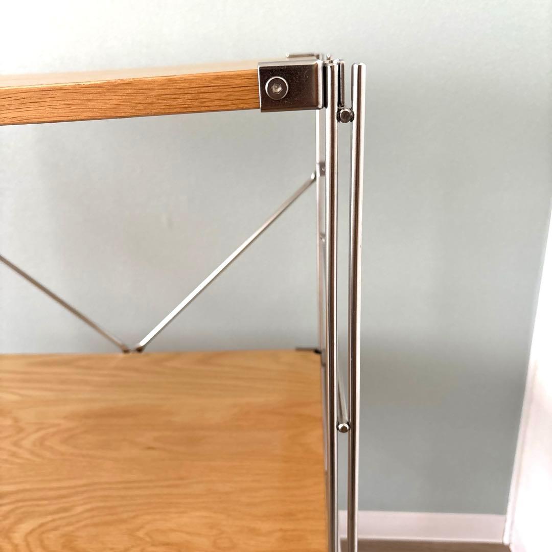 無印良品　ステンレスユニットシェルフ　オーク材棚セット　小