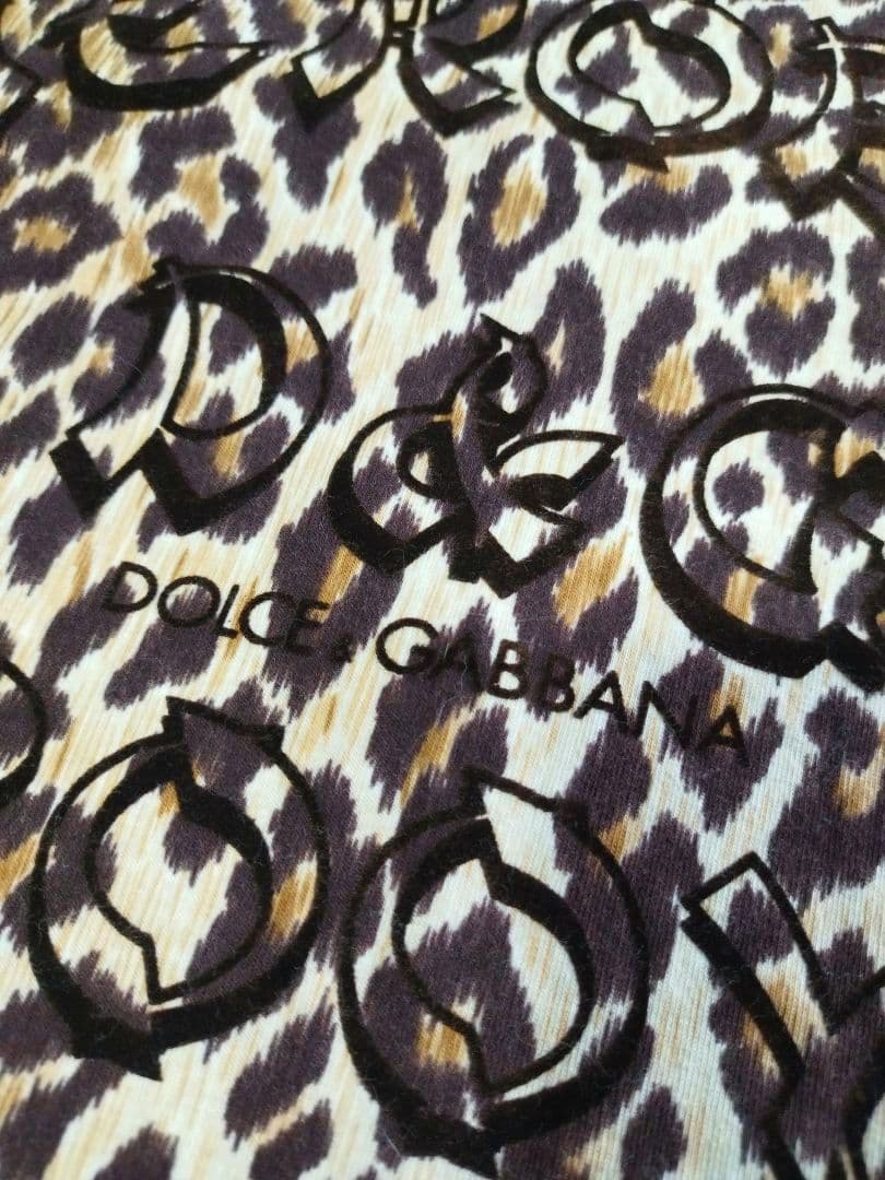 D&Gドルチェ&ガッバーナ 90's タンクトップ レオパード バックロゴ 美品