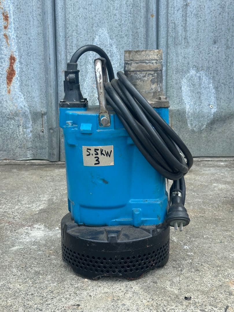 3.ツルミ　排水用水中ポンプKTV3-55 三相　200V 60Hz 5.5kW