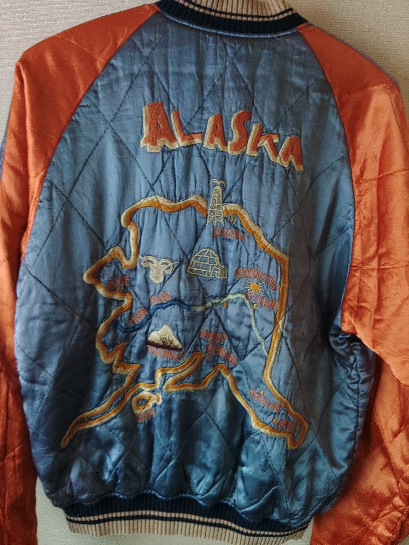 き*店様 ジェラード　スカジャン　ヴィンテージ アラスカ　マップ　アザラシ　日本