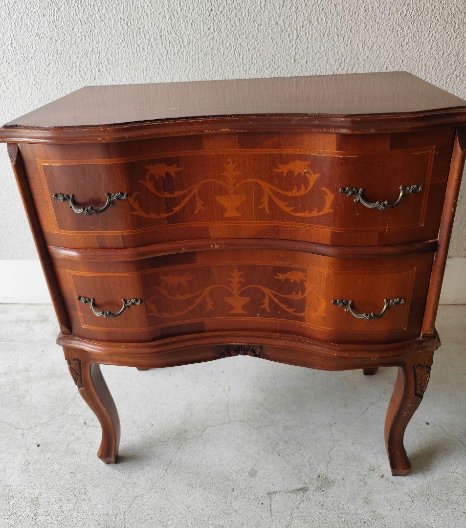 ロココ調　クラシック アンティーク2段チェスト