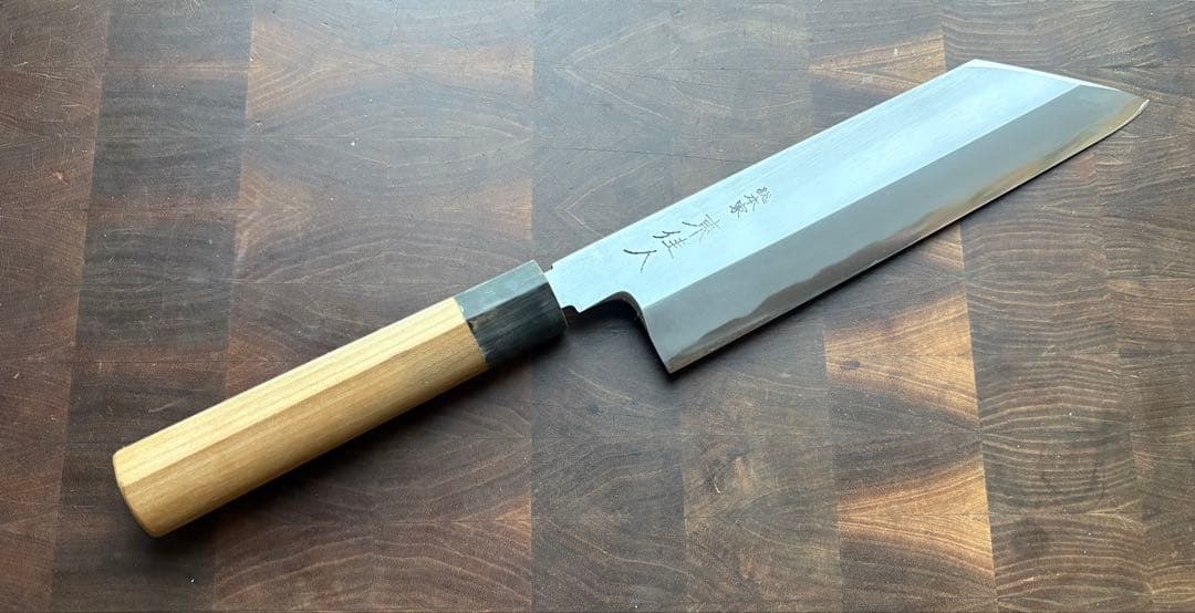 総本家　東佳人　切付　210mm 7寸　包丁　薄刃　白鋼　和包丁　水牛朴