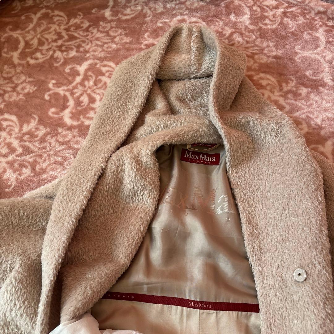 MaxMara アルパカ 混　フーデットロングコート