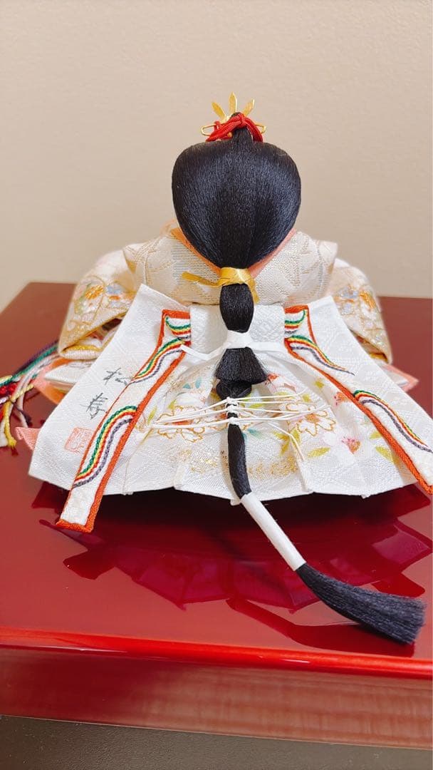 【美品】人形工房 松寿 小出松寿作 親王飾り ひな人形 桜橘・屏風・雪洞・飾台