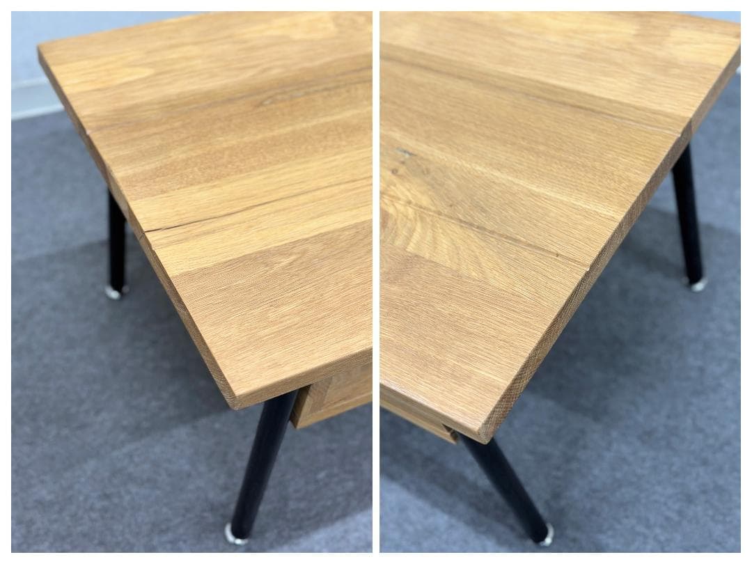 ノットアンティークス■モカ　センターテーブル　古材　引き出し付　クラッシュゲート