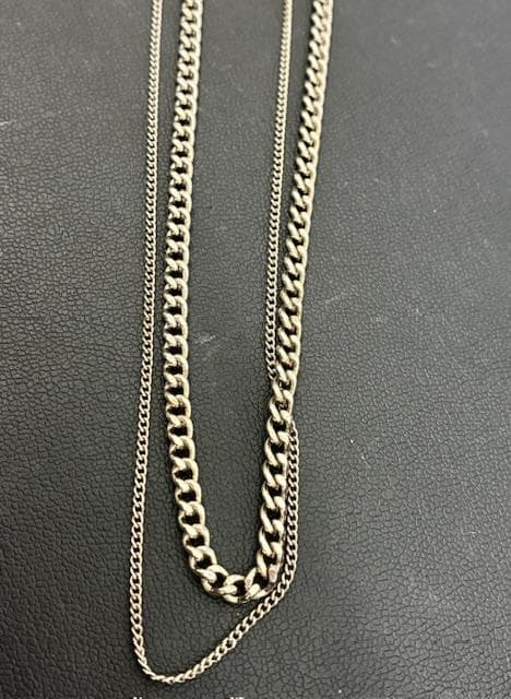 493★A.P.C シルバーネックレス 2連 アーペーセー ブランド