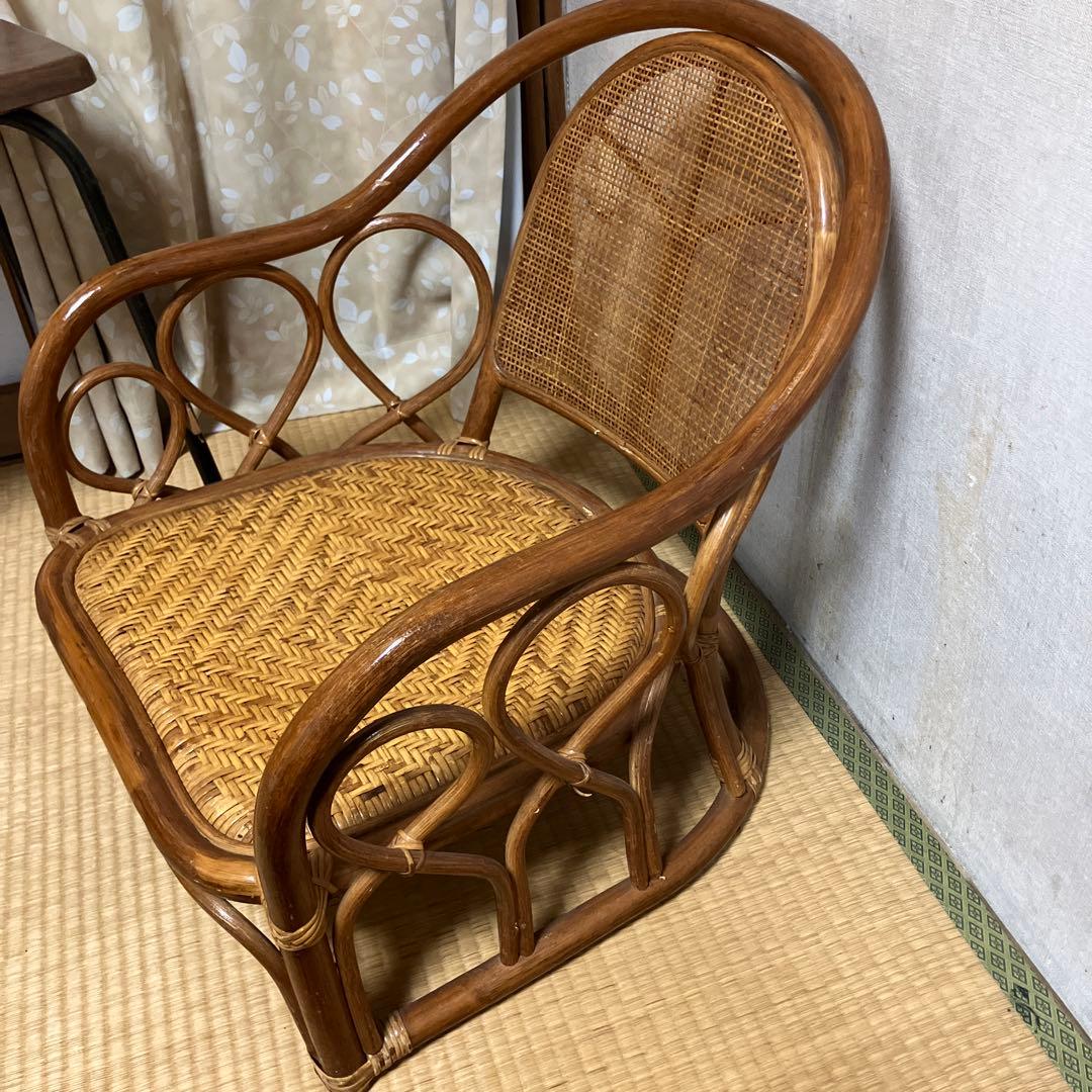 たのメル便　ラタン家具　高座椅子　籐座椅子