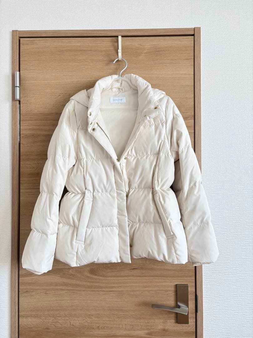 【新品】グローバルワーク★ウツクシルエット★撥水ダウンコート★M★ホワイト★