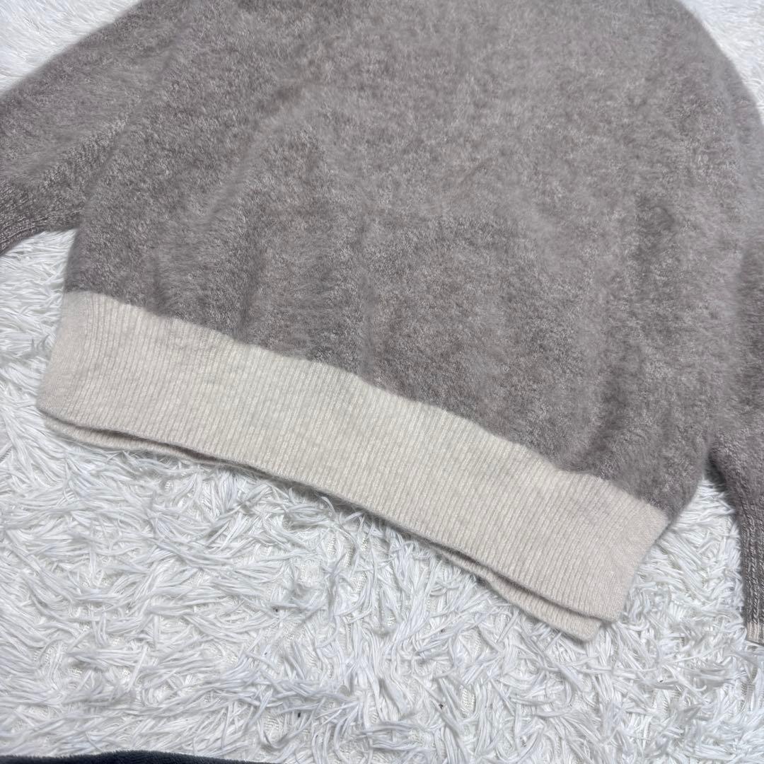 美品 UNITED ARROWS フォックスカシミヤクルーネックニット