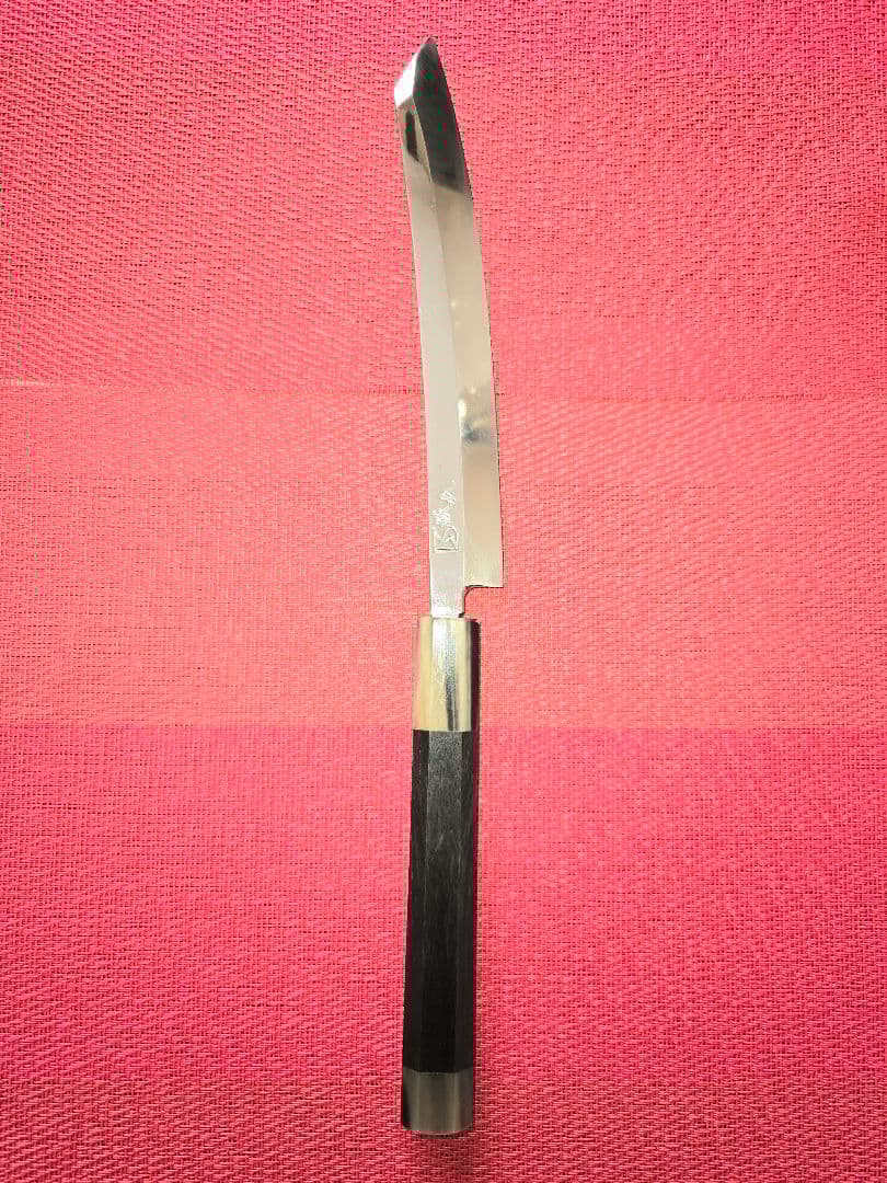 城山刃物 手元包丁(短い柳刃、片刃ペティ) 180mm