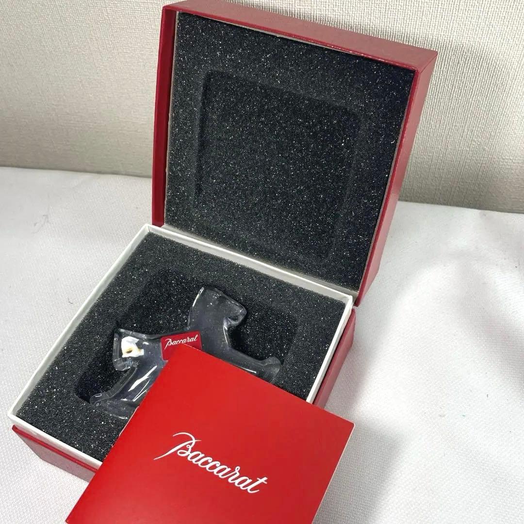 美品 バカラ ロッキングホース クリスタル オブジェ ペーパーウェイト 木馬