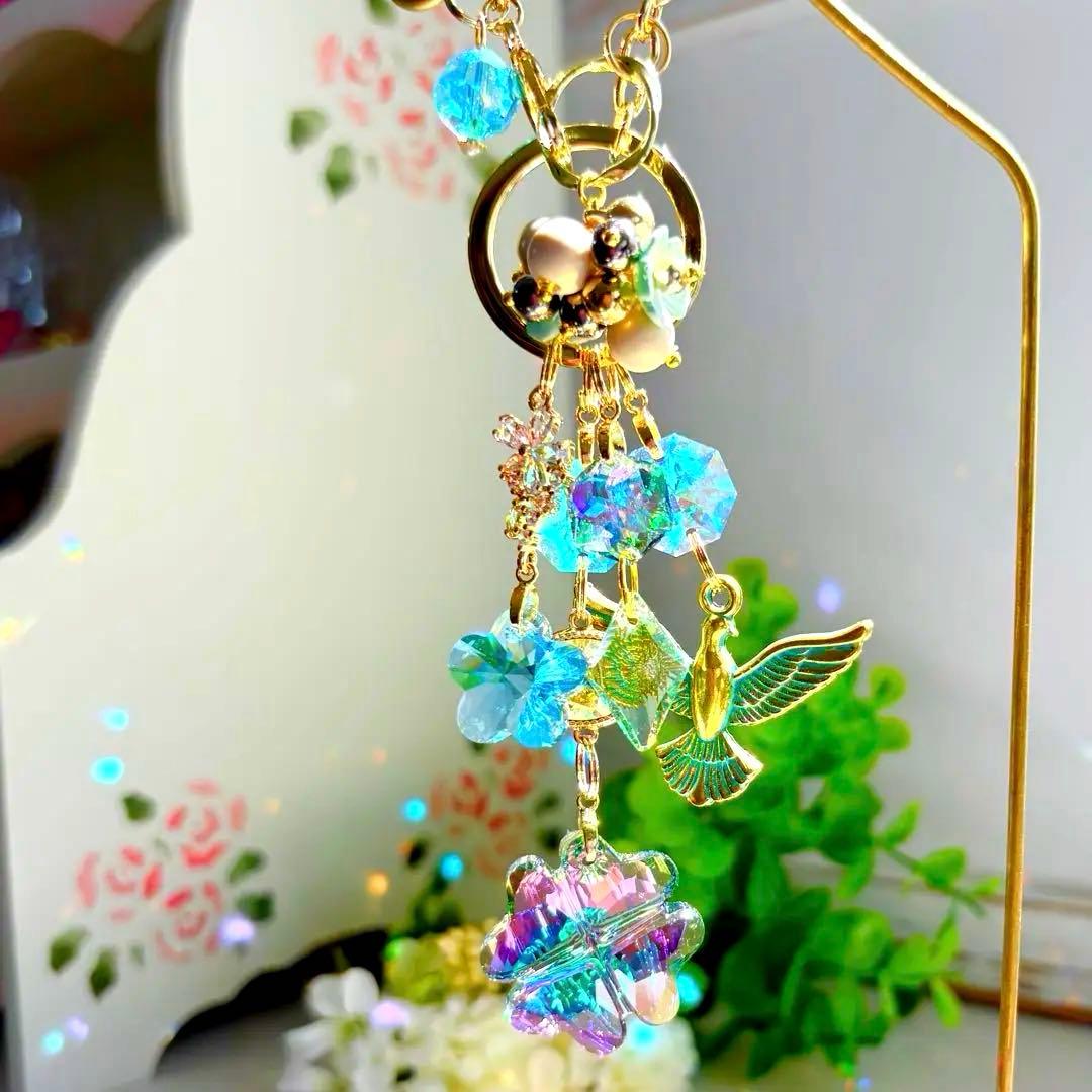 四つ葉のクローバー✩.*˚SWAROVSKIミニサンキャッチャー　②