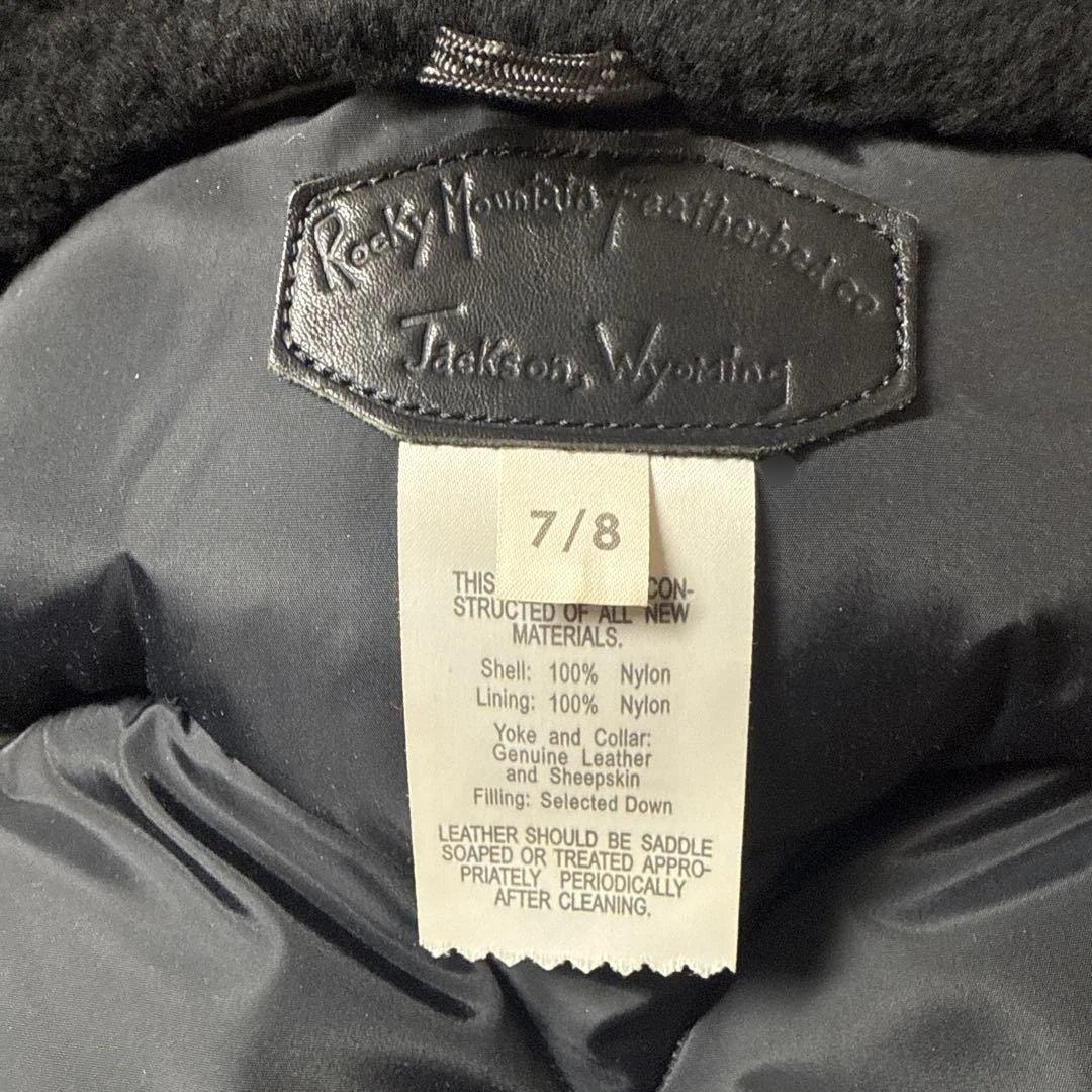 美品　Rocky Mountain ダウンベスト　ムートン襟　クリスティ　日本製