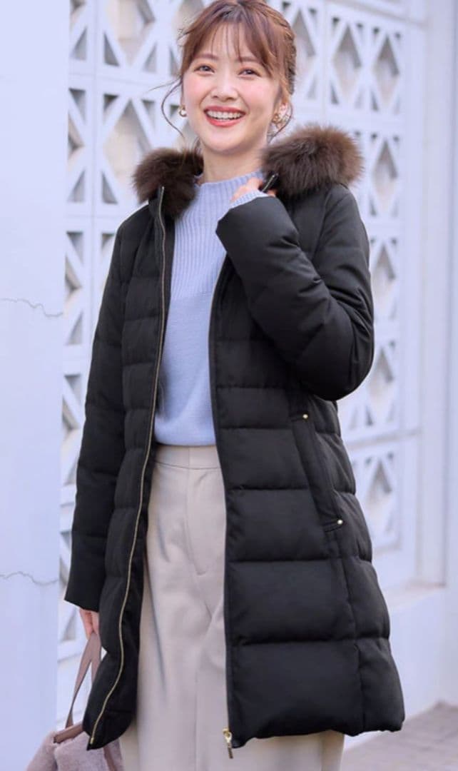 【極美品】Size3　リッチファーフードロング ダウン　定価29,900円