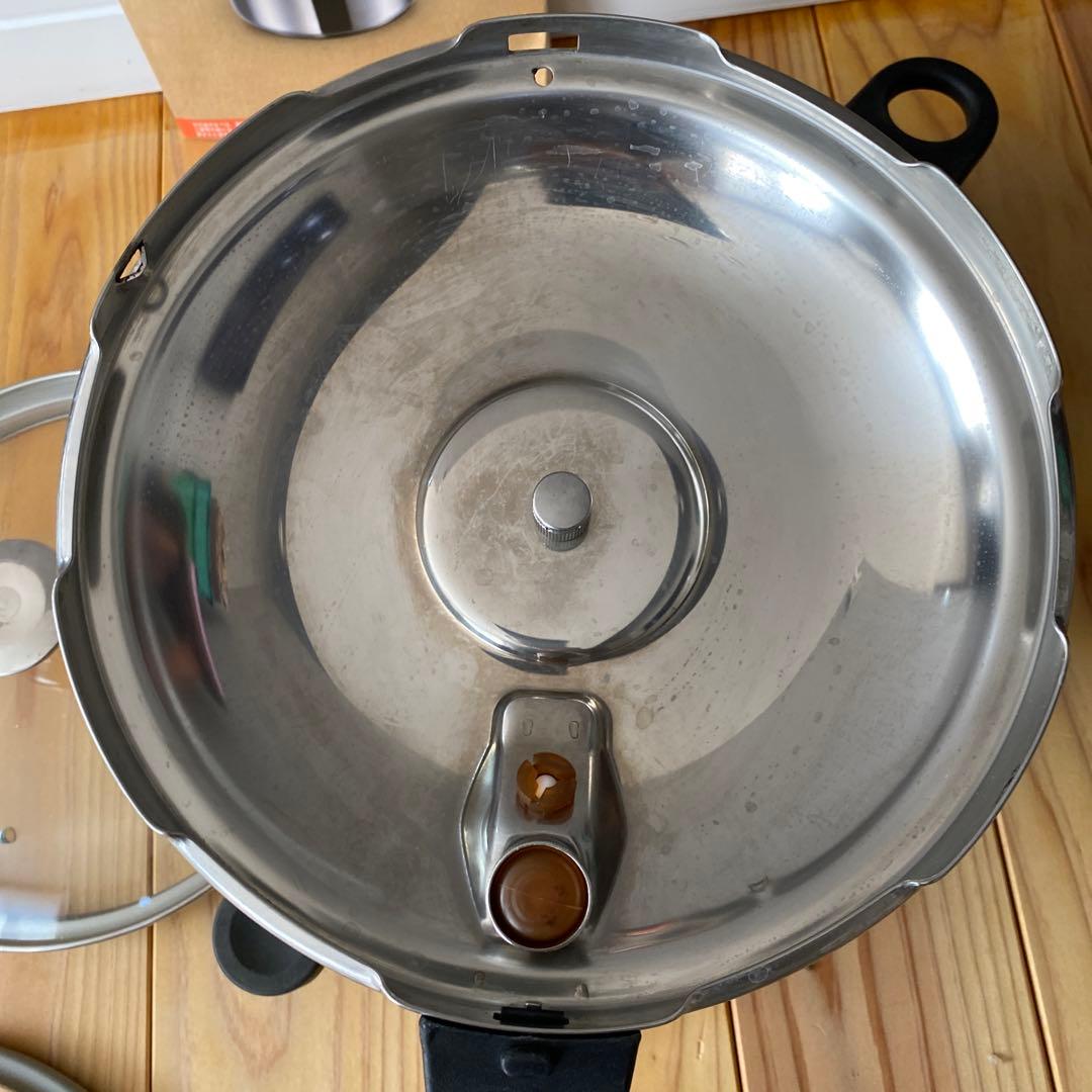 アサヒ軽金属 ゼロ 活力鍋 圧力鍋 3l M 5.5合 ステンレス 蒸し器 中古