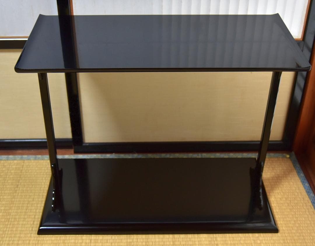 真塗　及台子【極上品】組立式　飾り棚　お茶道具／共箱