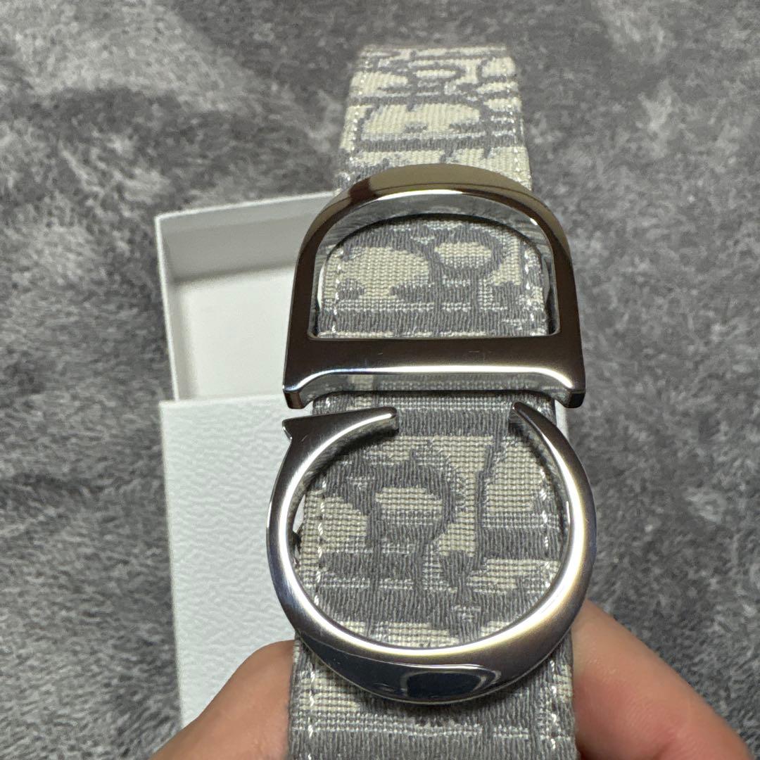 Dior モノグラムレザーベルト CDロゴ