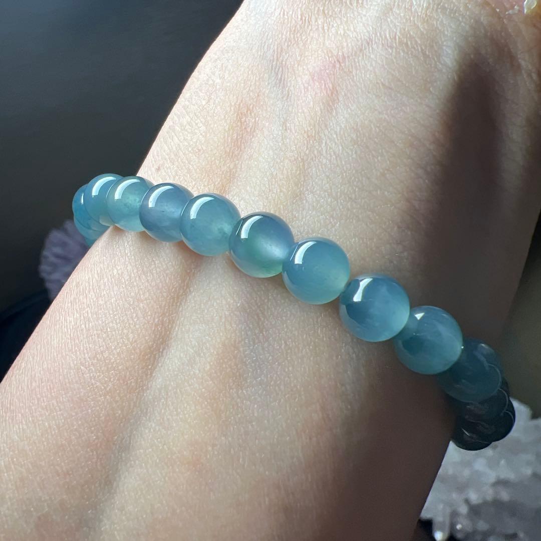 本翡翠、在庫処分お買い得氷藍水ブレスレット