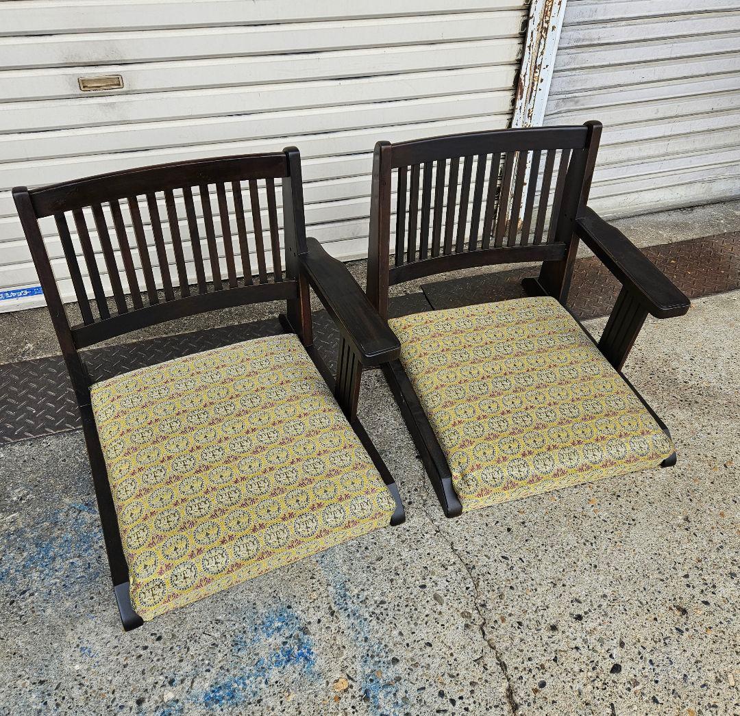 ジャパンヴィンテージ 光製作所 hikari 木製 座椅子 2脚セット 飛騨家具