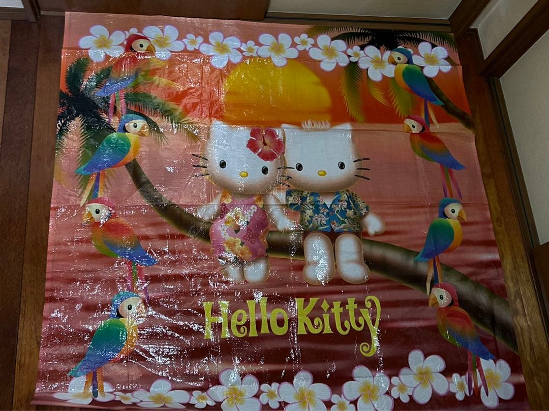 レア ハローキティ ダニエル レジャーシート 南国 日焼け 150センチ アロハ