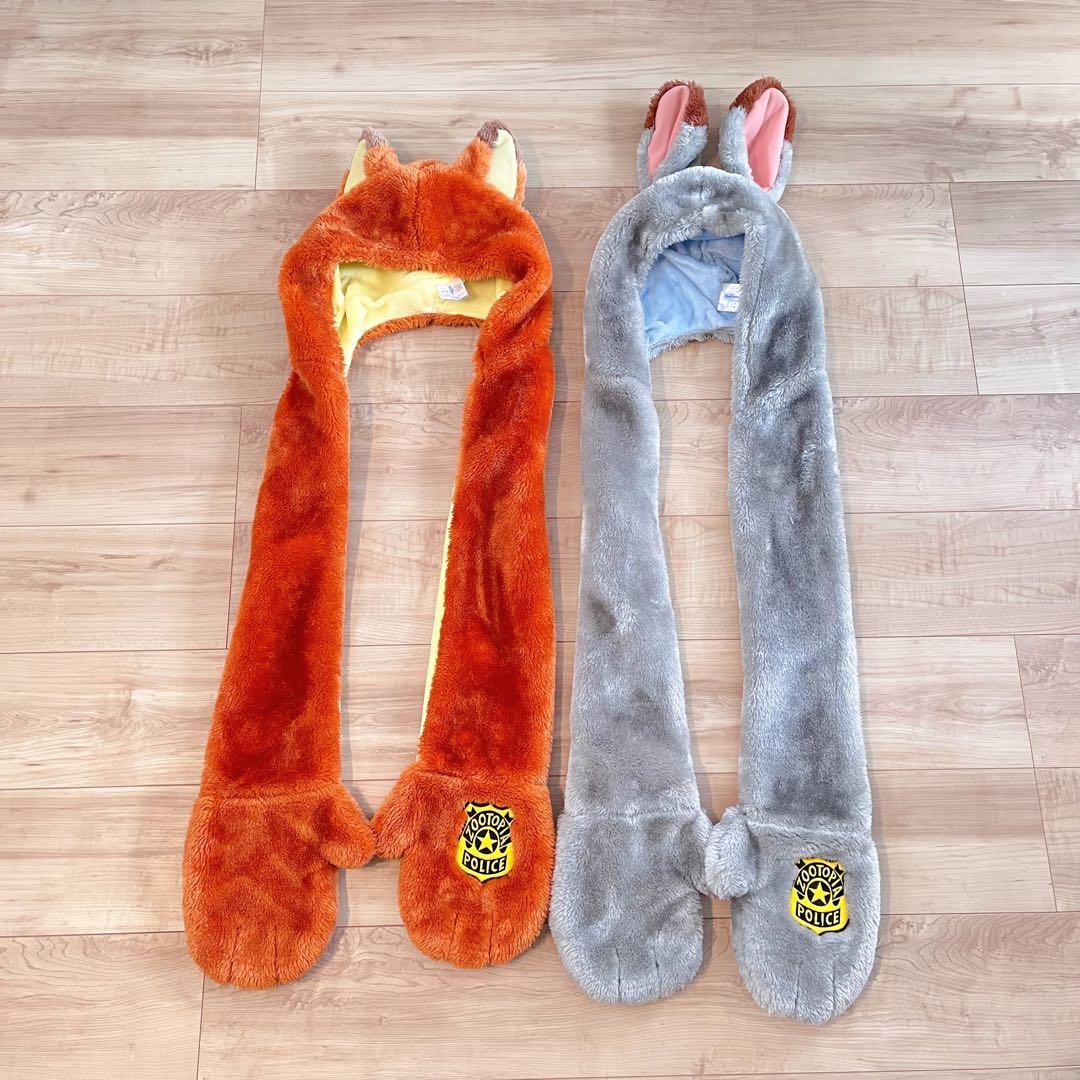 ディズニー マフラーキャップ ニック ジュディ ズートピア ファンキャップ