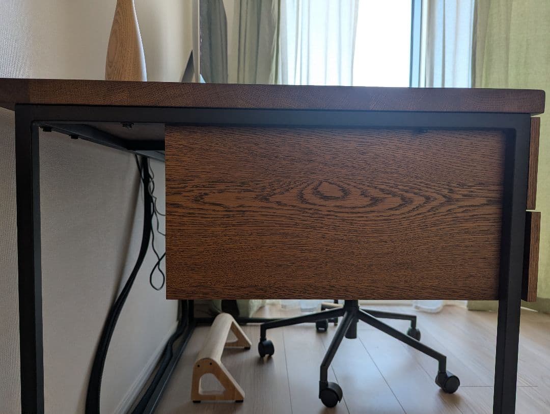 Re:CENO｜デスク WIRY／BR・ 2引き出し付き