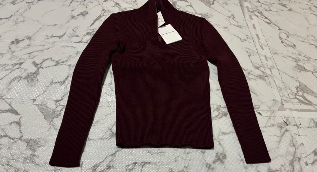 ス*ん様 ★BALENCIAGAニットハーフジップレディース34サイズ