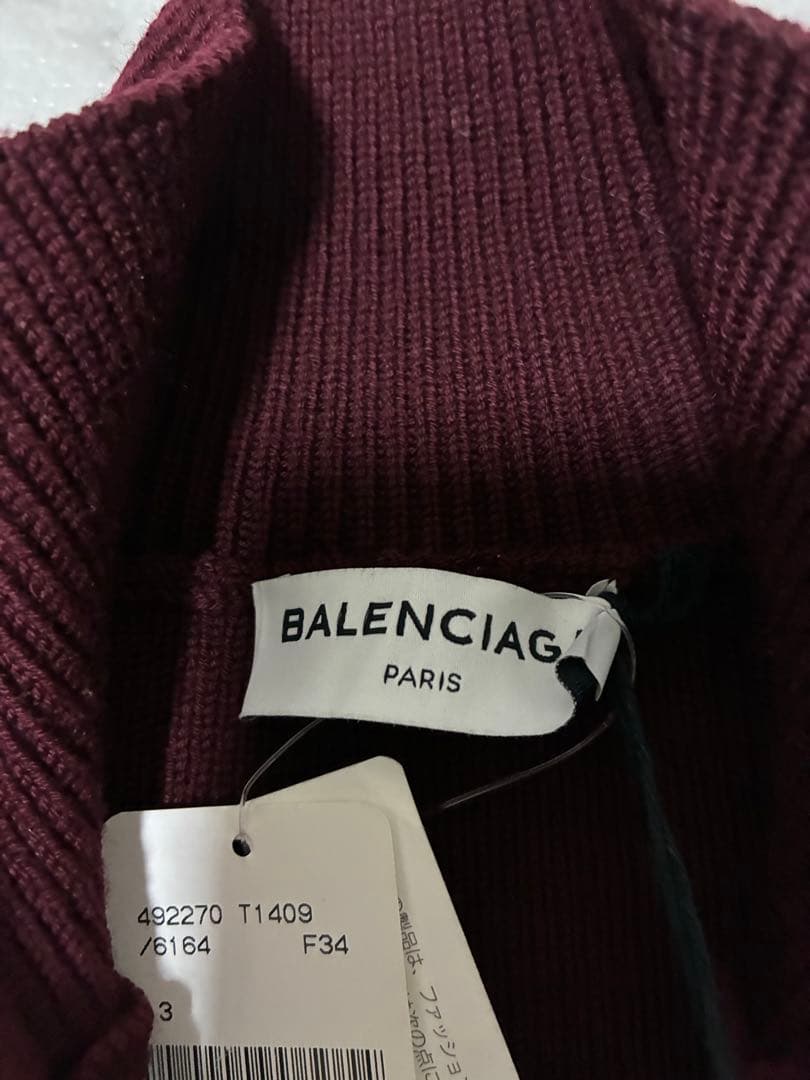 ス*ん様 ★BALENCIAGAニットハーフジップレディース34サイズ