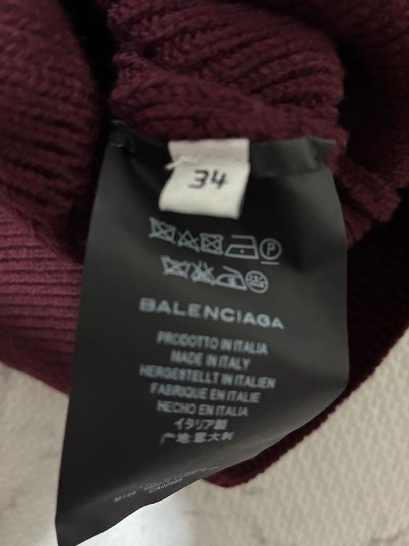 ス*ん様 ★BALENCIAGAニットハーフジップレディース34サイズ