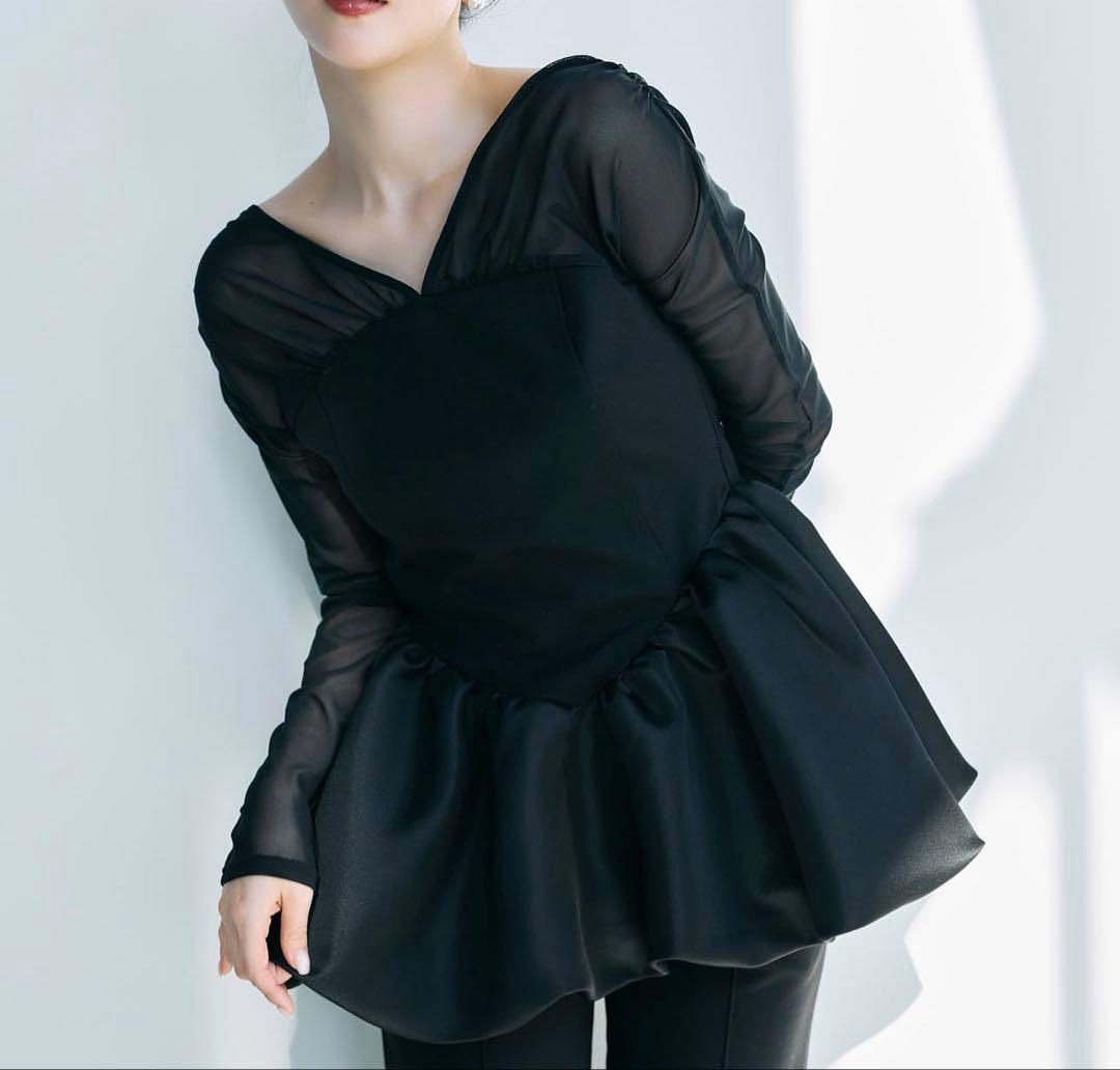 polauraポローラ balloon tops バルーントップス BLACK黒