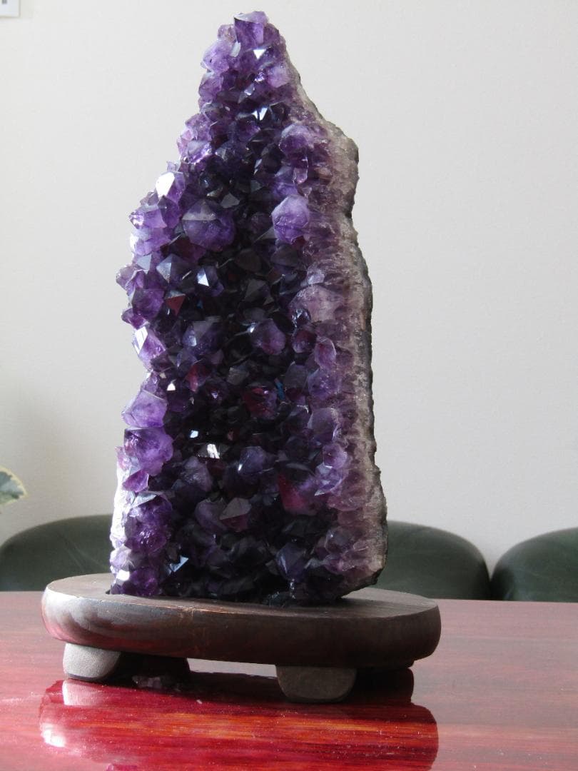 みつあんず　　　　アメジスト結晶 ドーム　置物 約30cm 高
