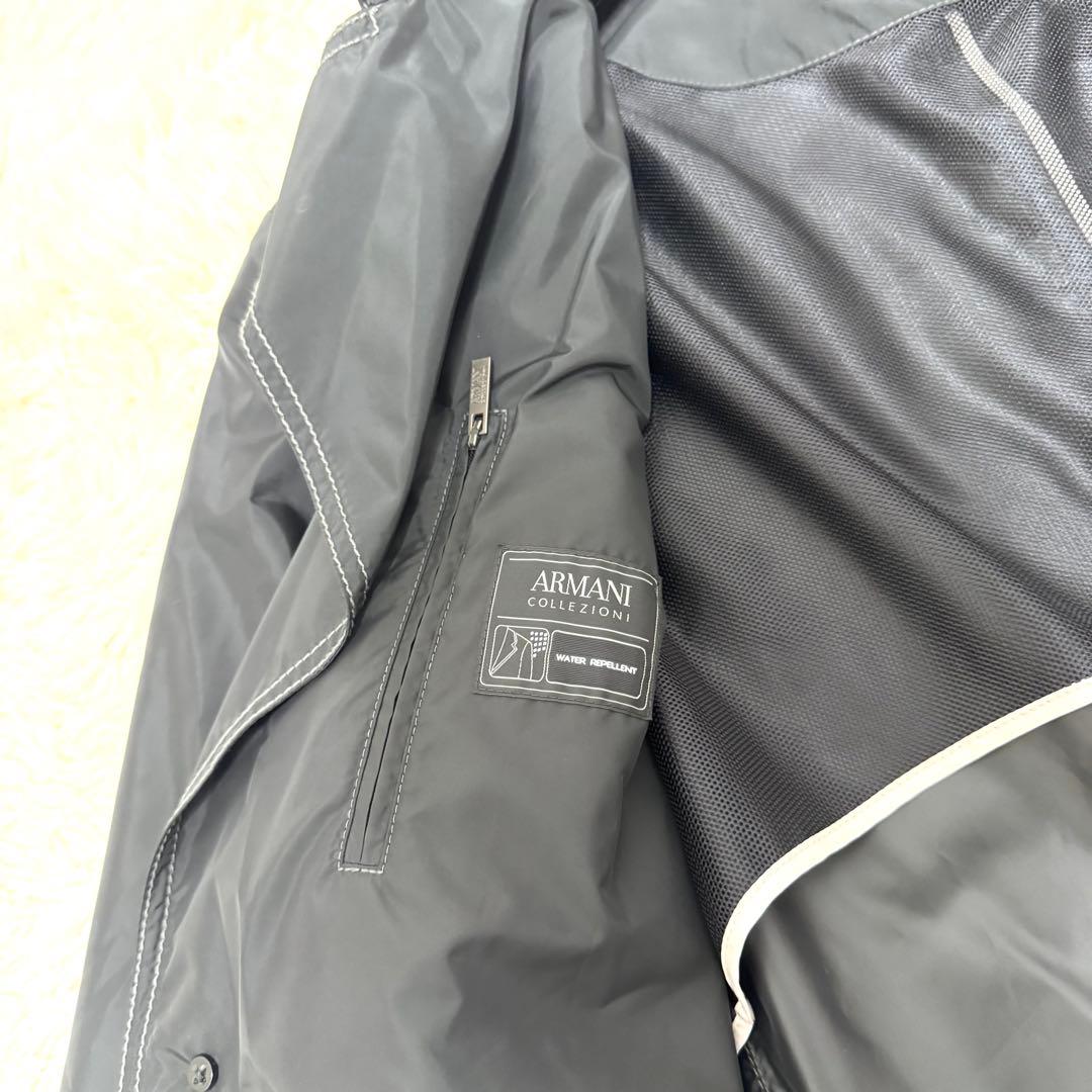 【極美品】XXLサイズ アルマーニコレッツォーニ トレンチコート ナイロン 撥水