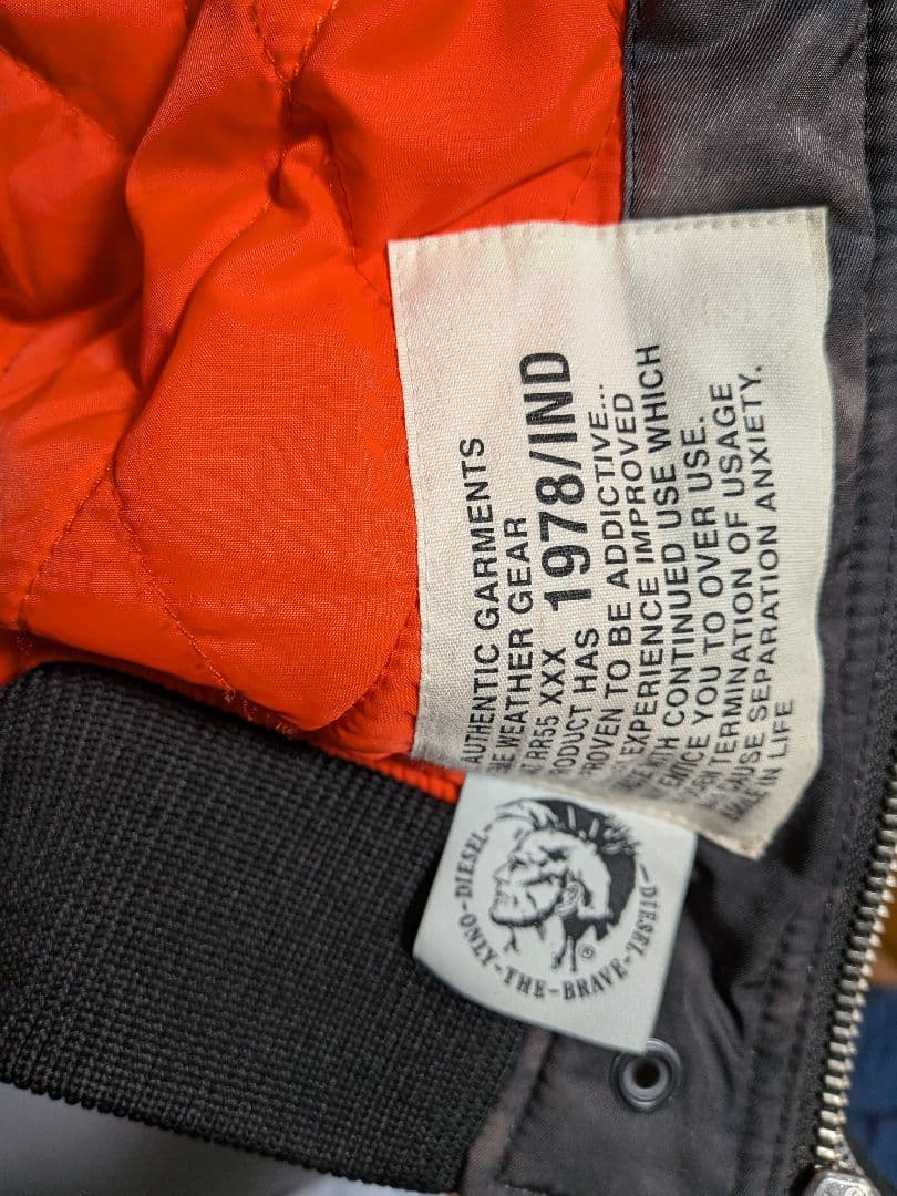 DIESEL MA-1 3M　カモフラージュ柄フライトジャケット　L　サイズ