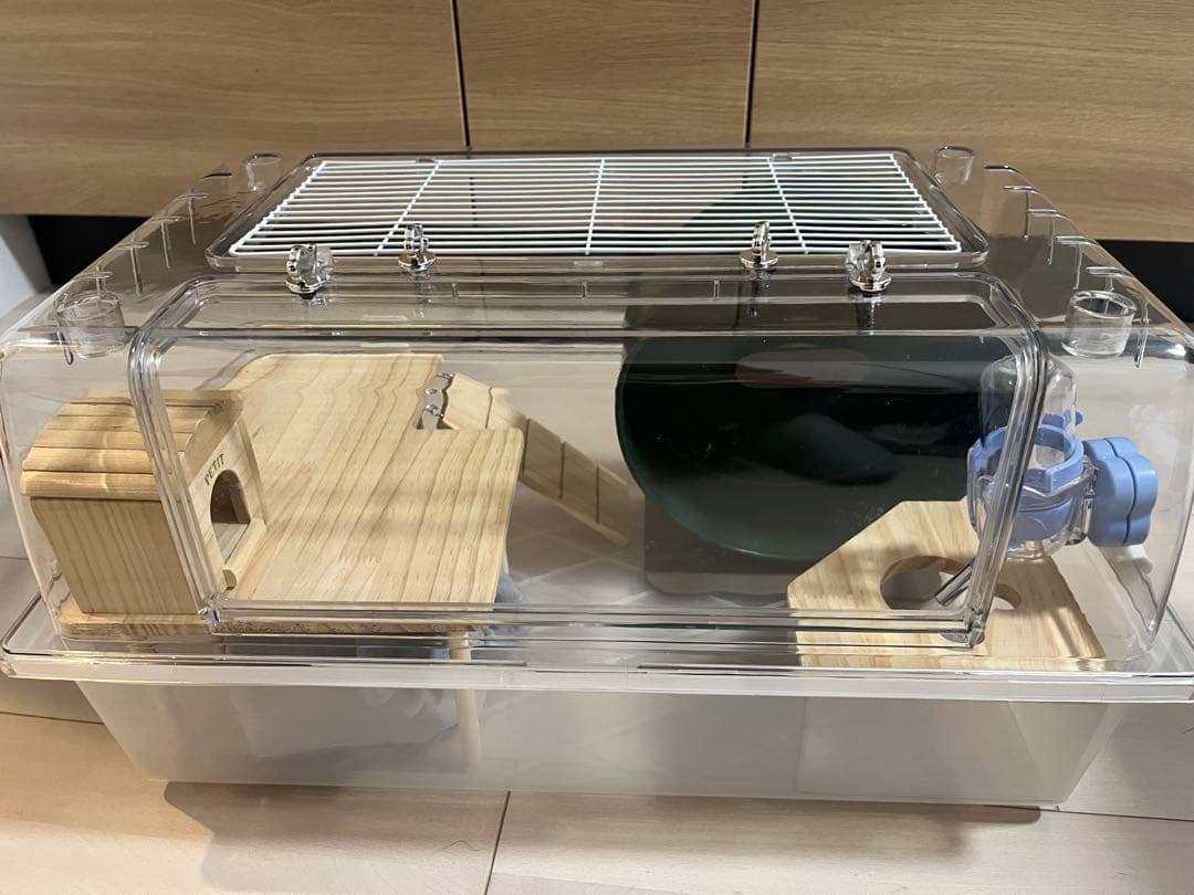 ほぼ新品！ハムスター用　大容量60cmケージ＋26cmホイール＋付属多数