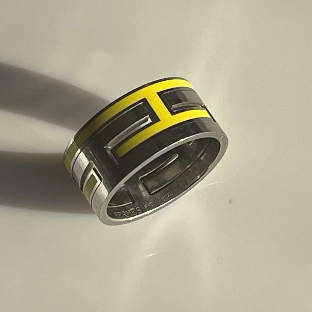 HERMES エルメス ムーブアッシュ リング 指輪 SV925 57 17号