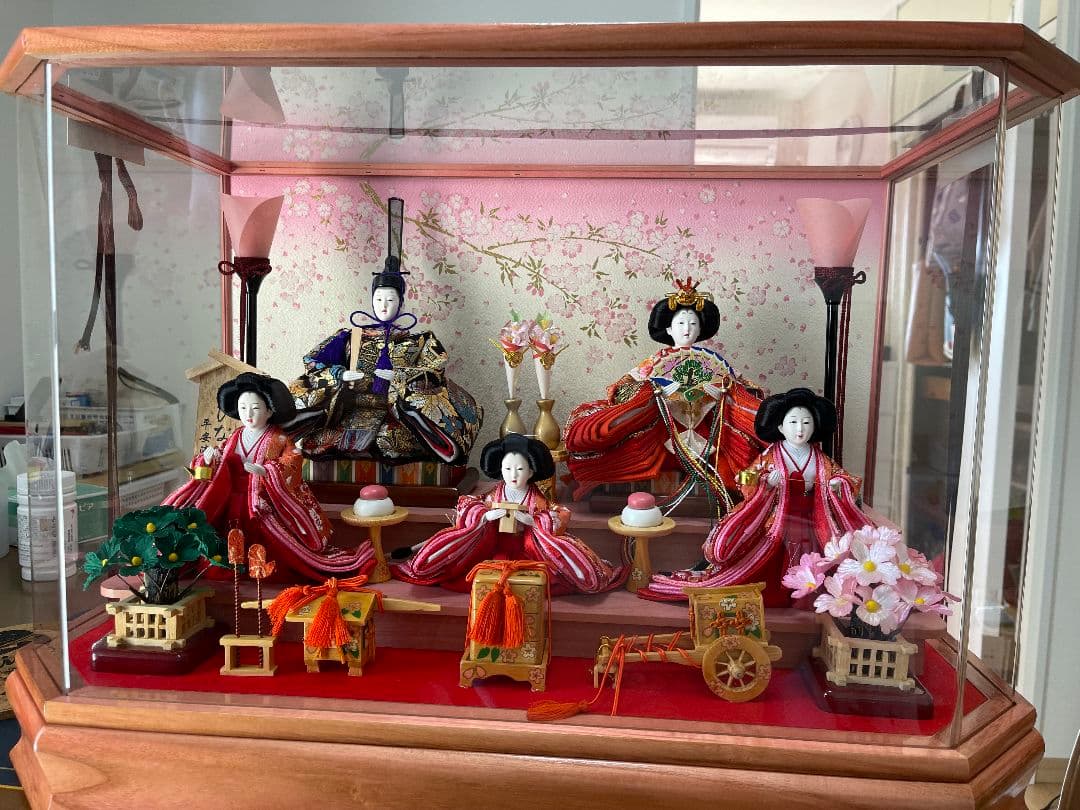 雛人形 六角 芥子五人 平安清正作 傷/汚れなし