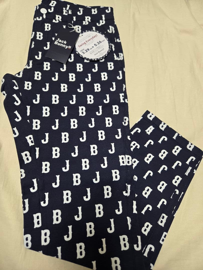 ジャックバニー　ネイビー　ゴルフウェア　パンツ　5　サイズ　L