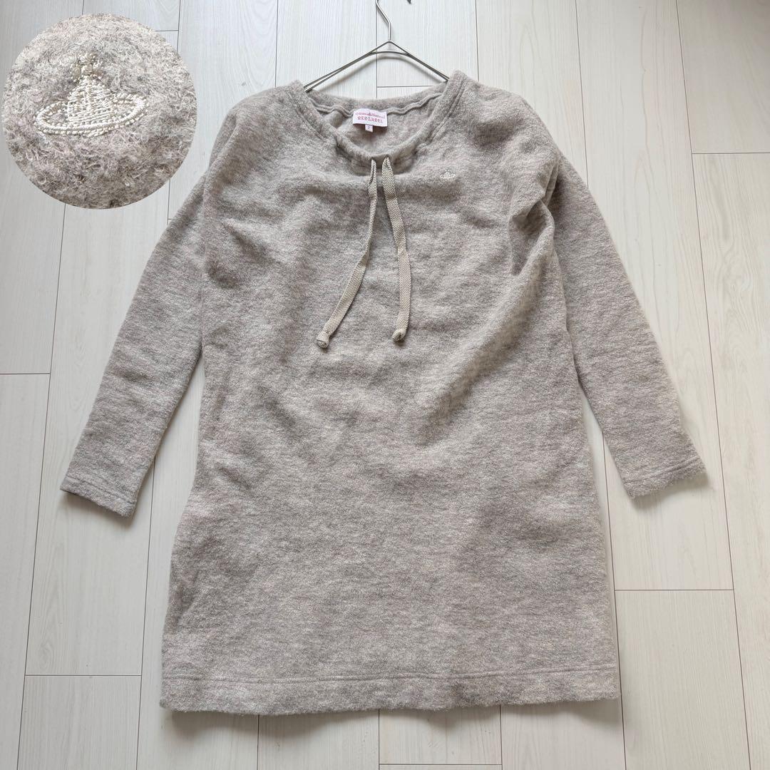 美品✨ヴィヴィアンウエストウッド　ウールワンピース　パーカー風　パワーショルダー