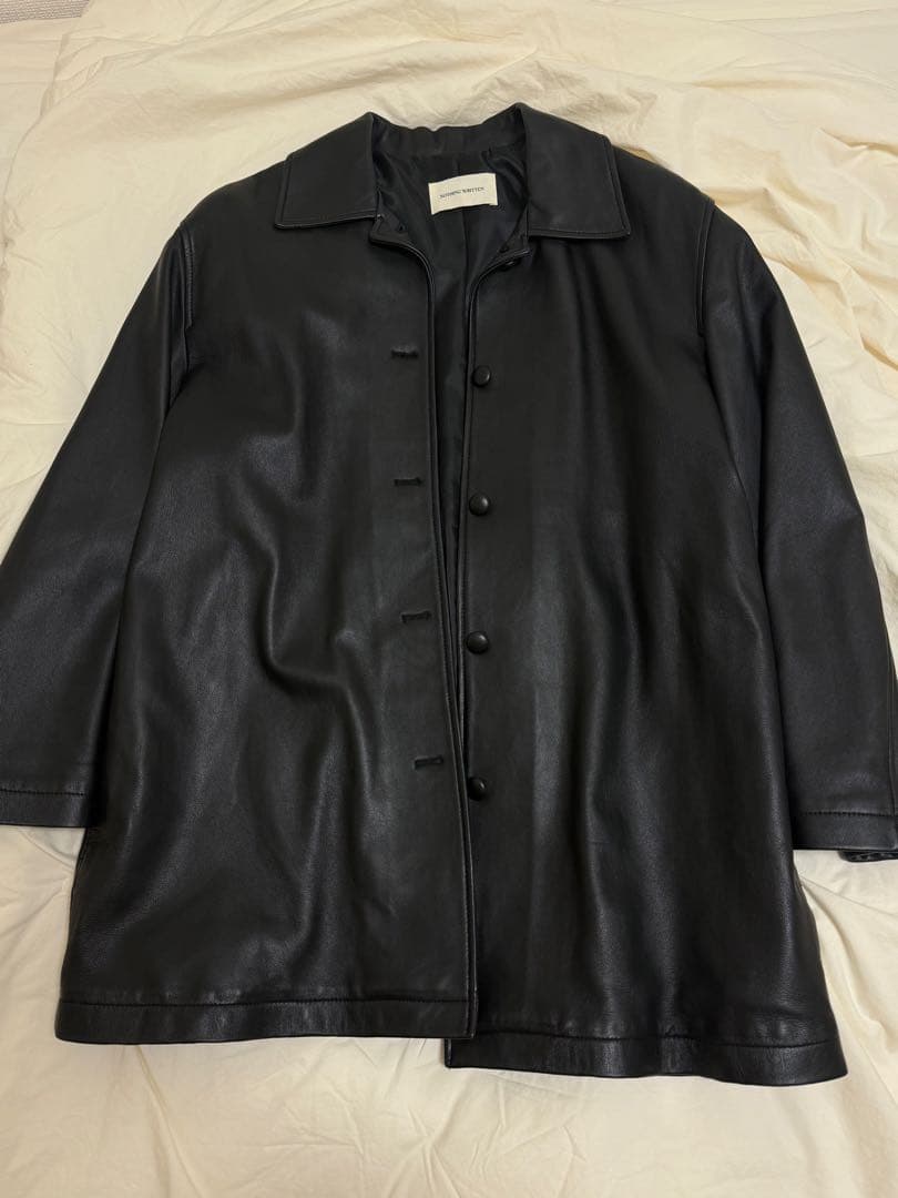 NOTHING WRITTEN ブラックレザーコート